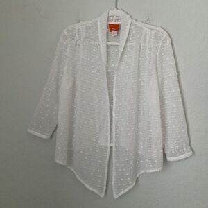 Heart of Palm Knitted Embellished Some Glitter Cardigan Open Front Size M